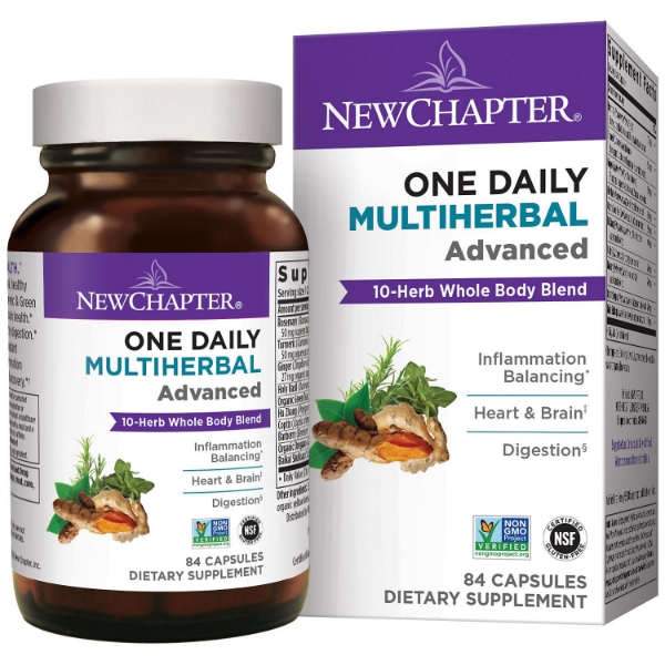 Picture of New Chapter One Daily Multi herbal Advanced 10 Herb Blend with Turmeric & Ginger 84 ct