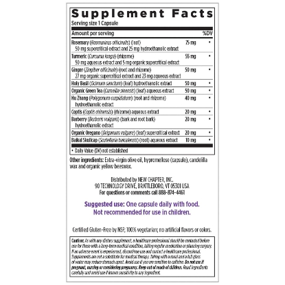 Picture of New Chapter One Daily Multi herbal Advanced 10 Herb Blend with Turmeric & Ginger 84 ct