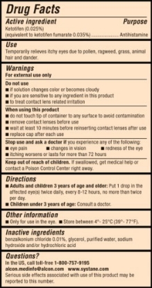 Picture of SYSTANE ZADITOR Antihistamine Eye Drop 15 mL