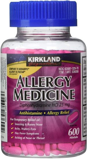 Picture of Kirkland Signature Allergy Medicine 25 mg 600 Minitabs