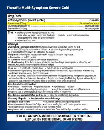 Picture of Theraflu Multi-Symptom + Nighttime Severe Cold & Cough 24 Powder Packets