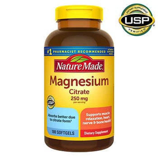 Picture of Nature Made Magnesium Citrate 250 mg 180 Softgels