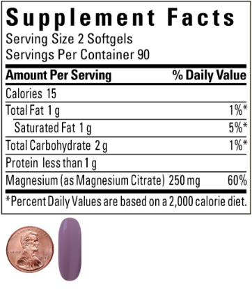 Picture of Nature Made Magnesium Citrate 250 mg 180 Softgels