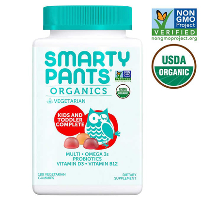 Picture of Smarty Pants USDA Organic Kids & Toddler Complete Multivitamin 180 Vegetarian Gummies