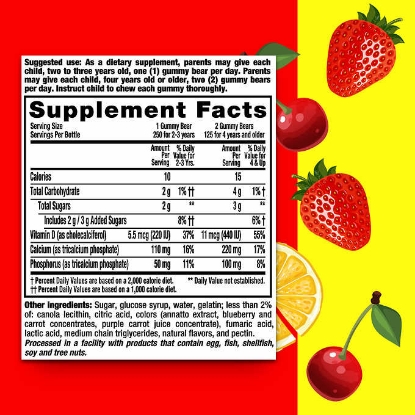 Picture of L'il Critters Calcium + D₃ 250 Gummy Bears