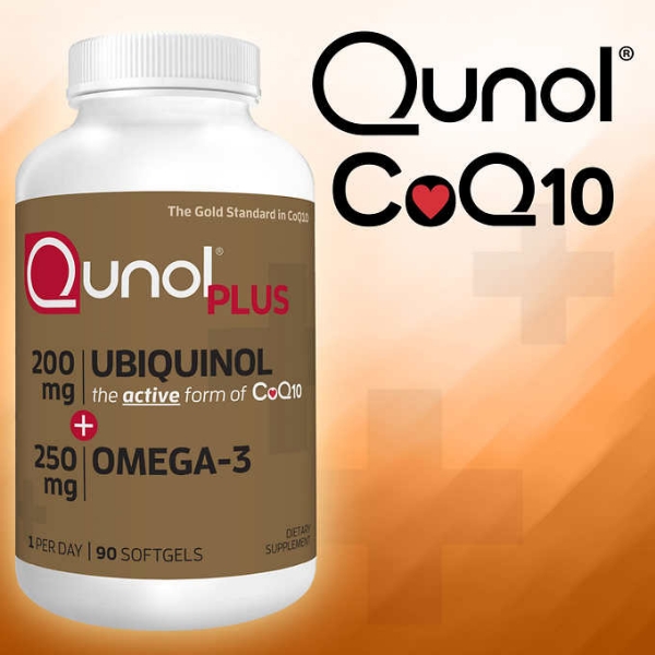 Picture of Qunol Plus CoQ10 Ubiquinol 200 mg with Omega-3 90 Softgels