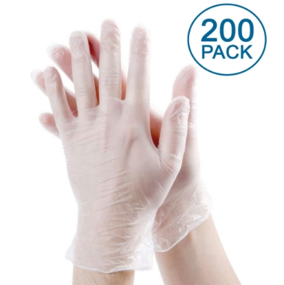 Picture of Berkley Jensen Disposable Vinyl Gloves 200 ct Clear  Large