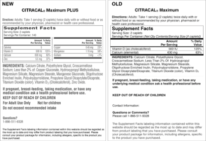Picture of Bayer Citracal Calcium Citrate Plus D3 Maximum Coated Caplets 280 Count