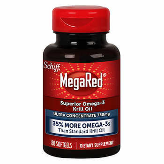 Picture of Schiff MegaRed Omega-3 Krill Oil Ultra Concentrate 750 mg 80 Softgels