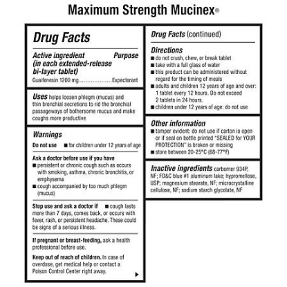 Picture of SCS Mucinex Expectorant Maximum Strength  48 ct