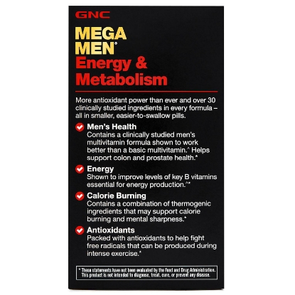 Picture of GNC Mega Men Energy & Metabolism Multivitamins 180 ct