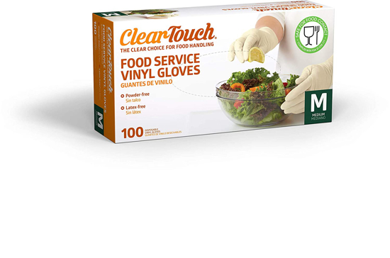 Picture of ClearTouch - Food Service Vinyl Gloves - 100 Count Medium