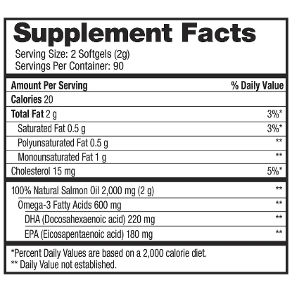 Picture of Wild Alaskan Salmon Oil Softgels 180 Count