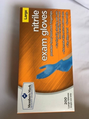 Picture of Members Mark Nitrile Exam Gloves Large 200 ct.