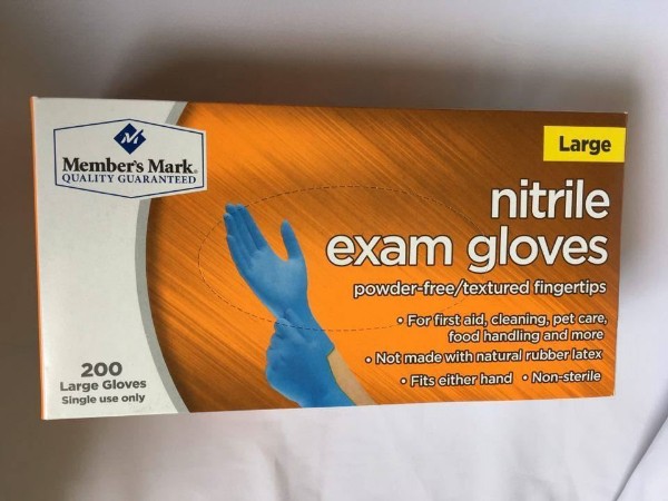 Picture of Members Mark Nitrile Exam Gloves Large 200 ct.