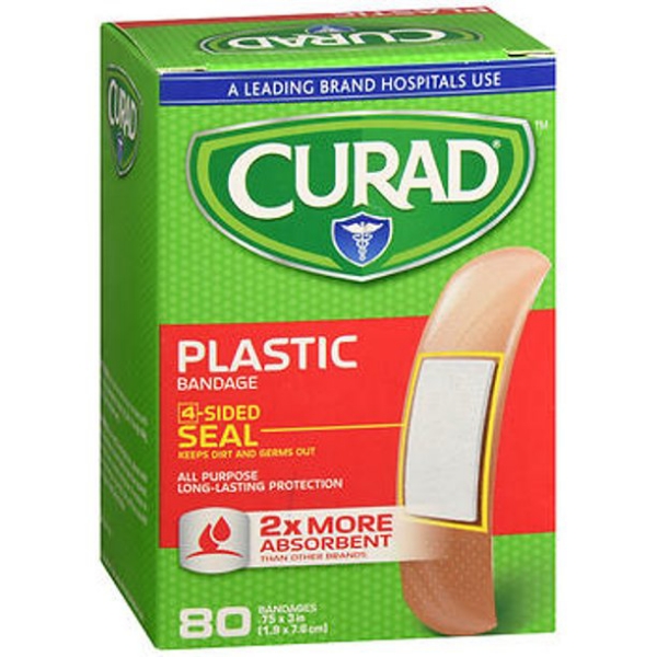 Picture of Curad Plastic Bandages One Size 75" x 3" - 80 ct