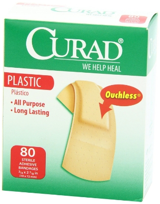 Picture of Curad Plastic Bandages One Size 75" x 3" - 80 ct