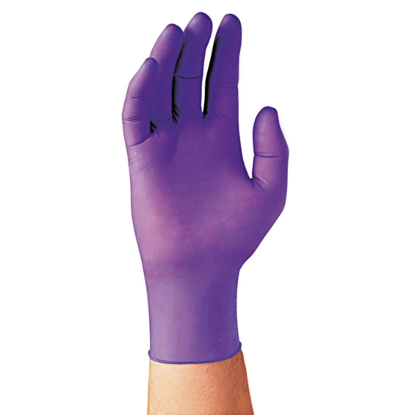 Picture of Blue Nitrile Examination Gloves Non Latex Powder Free Multi-purpose Disposable Large Pack of 100