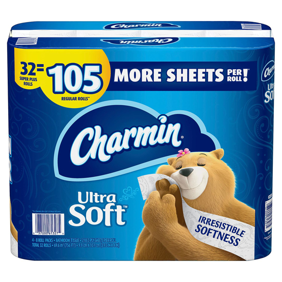 Picture of Charmin Ultra Soft Toilet Paper 32 Super Plus Roll 218 Sheets Per Roll
