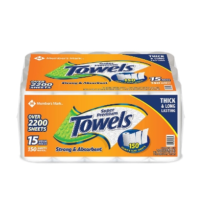 Picture of Member's Mark Super Premium Individually Wrapped Paper Towels 15 rolls 150 sheets per roll