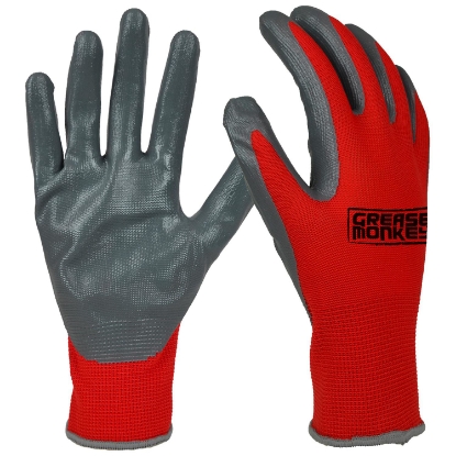Picture of Grease Monkey Nitrile Coated Work Gloves  15 Pairs One Size