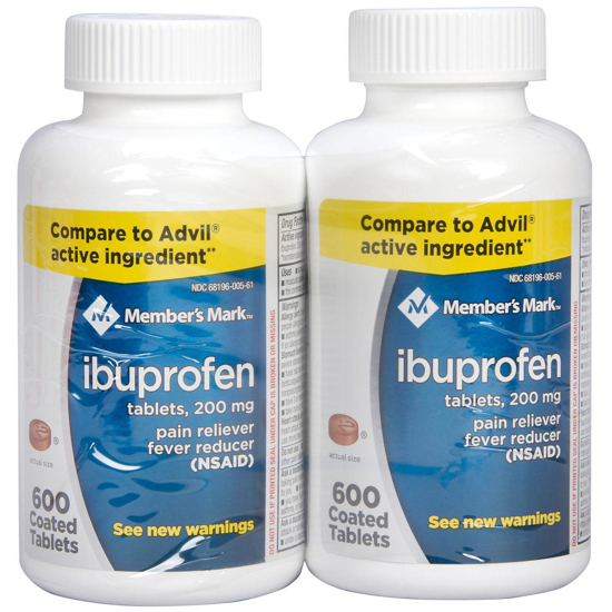 Picture of Member's Mark Ibuprofen Tablets 200 mg (600 ct., 2 pk.)