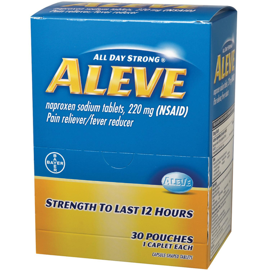 Picture of Aleve 200 mg 30 pouches 2 caplets each