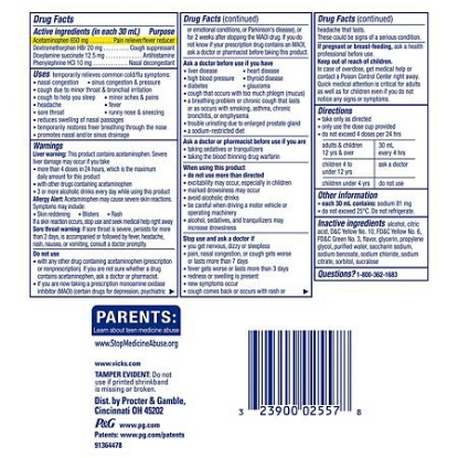 Picture of Vicks NyQuil Severe Cold & Flu Liquid 36 Ounces