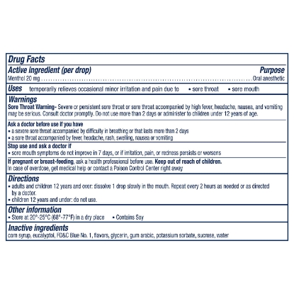 Picture of Vicks VapoCOOL SEVERE Medicated Drops Maximum-Strength Relief to Soothe Sore Throat Pain 200 ct
