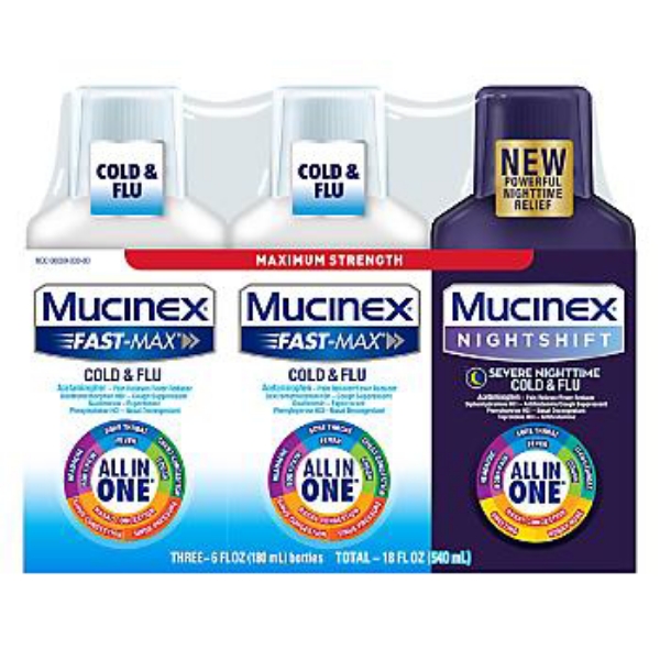 Picture of Mucinex Fast-Max Cold & Flu with Mucinex Night Shift Liquid Cold & Flu Variety Pack