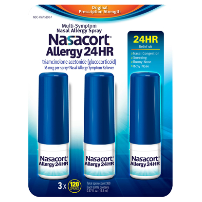 Picture of Nasacort Allergy 24hr Non-Drip Nasal Spray 120 sprays 3 pk