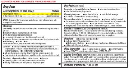 Picture of Kirkland Signature Acetaminophen PM 500 mg 375 Capsules