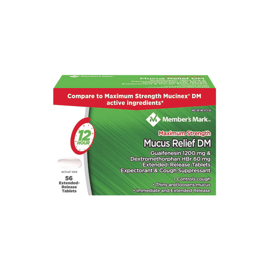 Picture of Members Mark Mucus Relief DM Tablets 56 ct
