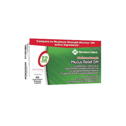 Picture of Members Mark Mucus Relief DM Tablets 56 ct