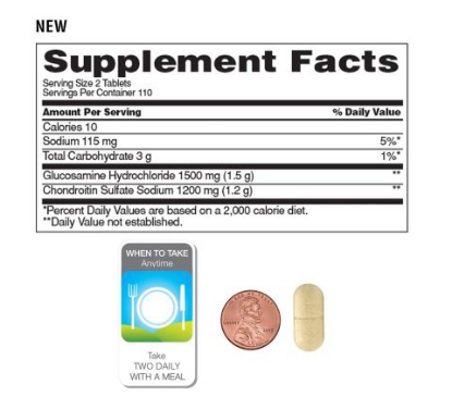 Picture of Kirkland Signature Glucosamine & Chondroitin 220 Tablets