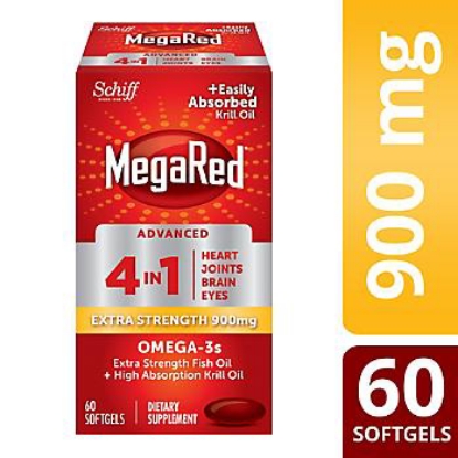 Picture of MegaRed Advanced 900 mg Omega 3 Krill Oil 4 in 1 Softgels 60 ct