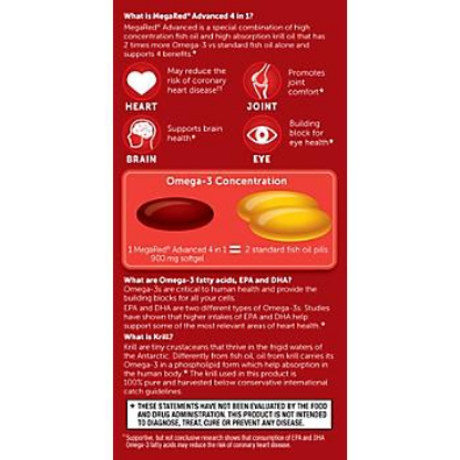 Picture of MegaRed Advanced 900 mg Omega 3 Krill Oil 4 in 1 Softgels 60 ct