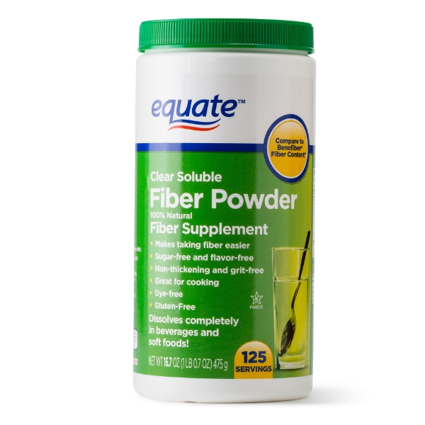 Picture of Equate Sugar Free Fiber Supplement Powder 125 Ct 16.7 Oz