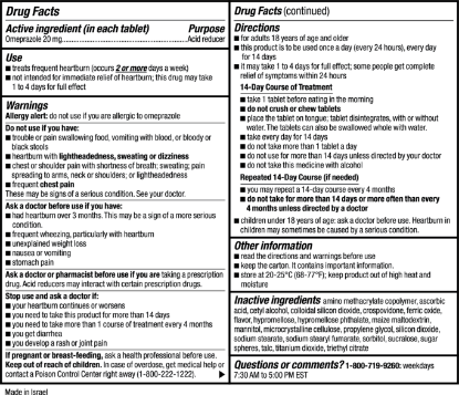 Picture of Berkley Jensen 20mg Omeprazole Acid Reducer Tablets 42 ct