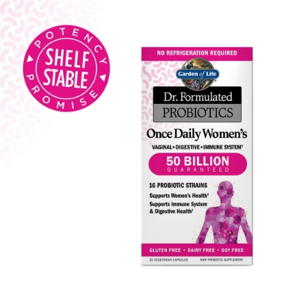 Picture of Garden Of Life Dr. Formulated Once Daily Women Probiotic 50 Billion Cfu 30 Shelf Stable Capsules Gluten Dairy & Soy Free Prebiotic Fiber Digestion Support Supplement No Refrigeration