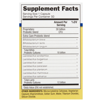 Picture of Equate Extra Care Probiotic Capsules Delayed Release 50 Count