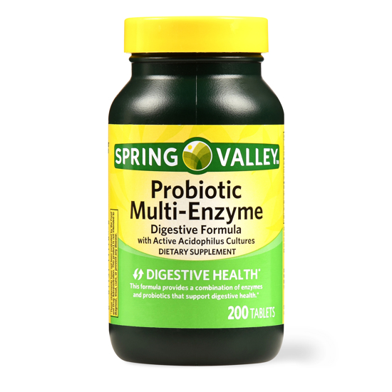 Picture of Spring Valley Probiotic Multi Enzyme Digestive Formula Tablets 200 Ct