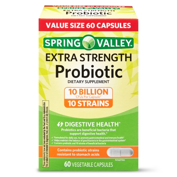 Picture of Spring Valley Extra Strength Probiotic Vegetable Capsules 60 Capsules