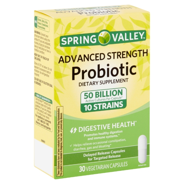 Picture of Spring Valley Advanced-Strength Probiotic Vegetarian Capsules 30 Count