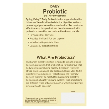 Picture of Spring Valley Daily Probiotic Vegetarian Capsules 30 Count