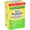 Picture of Spring Valley Daily Probiotic Dietary Supplement Vegetable Capsules 4B CFU 60 Count