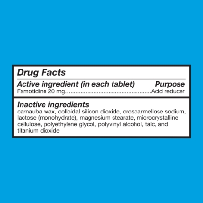 Picture of Equate Maximum Strength Famotidine Tablets 20 mg Acid Reducer for Heartburn Relief 50 Count