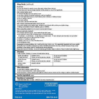 Picture of Alka Seltzer 30 Pouches of 2 Caplets Each