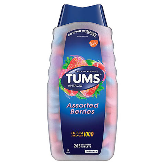 Picture of Tums Ultra Strength Assorted Berries Antacid Tablets 265 ct