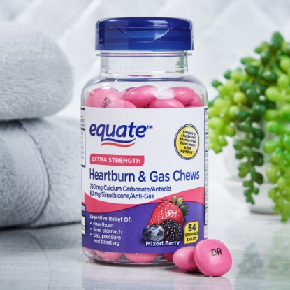 Picture of Equate Extra Strength Antacid Anti-Gas Chews Mixed Berry 54 Count